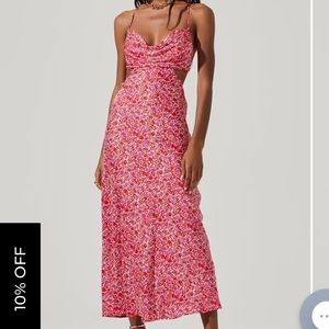 ASTR Colette floral satin dress